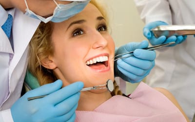 Smiling happy patient after teeth cleaning by Bendigo dental dentist